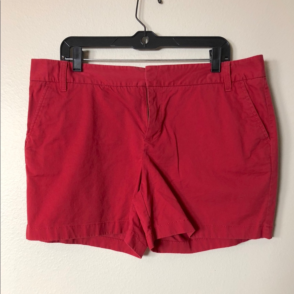 Caston Red Flat Front Summer Stretch Shorts Sz 14